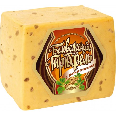 Сыр Беловежский трюфель с пажитником и ароматом грецкого ореха, 40%
