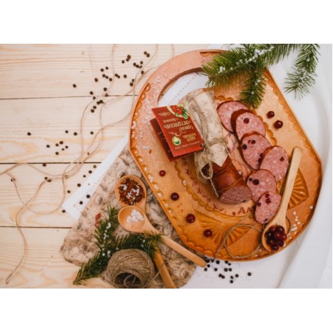 Сервелат «Онгудайский» из мяса марала с брусникой (в/к)